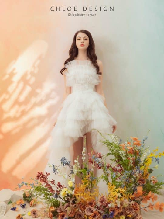 Váy thiết kế may đo Chloe Flora 23 - Image 12