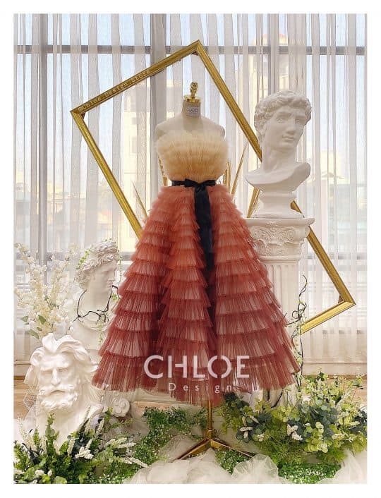 Váy tầng phiên bản ombre 2019 - Image 3