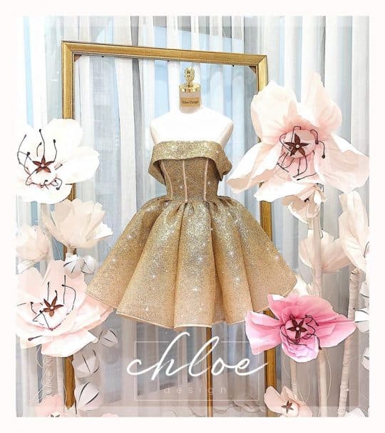 Váy thiết kế Ombre tùng múi 18