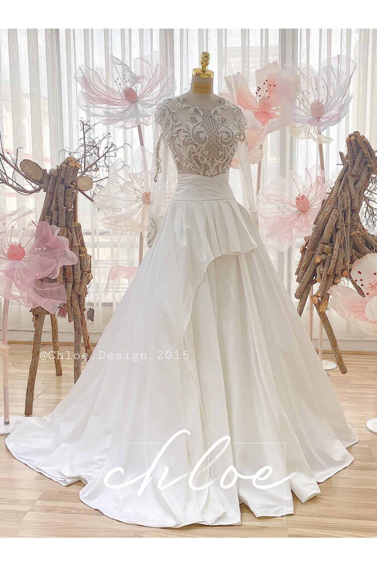 Váy cưới thiết kế Chloe Roberta 19 ( 2 in 1 )