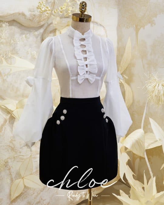 Váy thiết kế may đo Chloe Ready To Wear Bow Tie 23 - Image 2