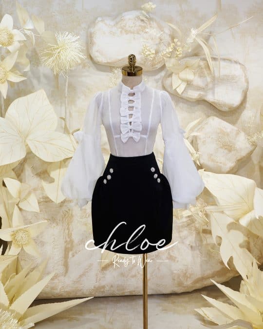 Váy thiết kế may đo Chloe Ready To Wear Bow Tie 23