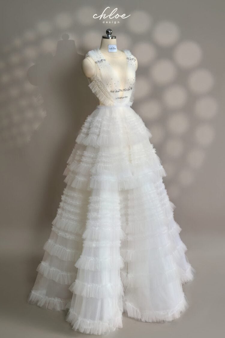 Váy thiết kế may đo Chloe Margot 22 ( 2 in 1 Version )