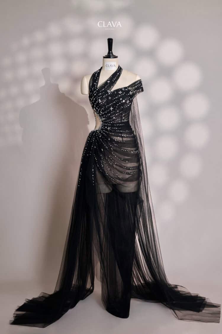Clava Luna 26 Custom-Tailored Dress ( With Cape )