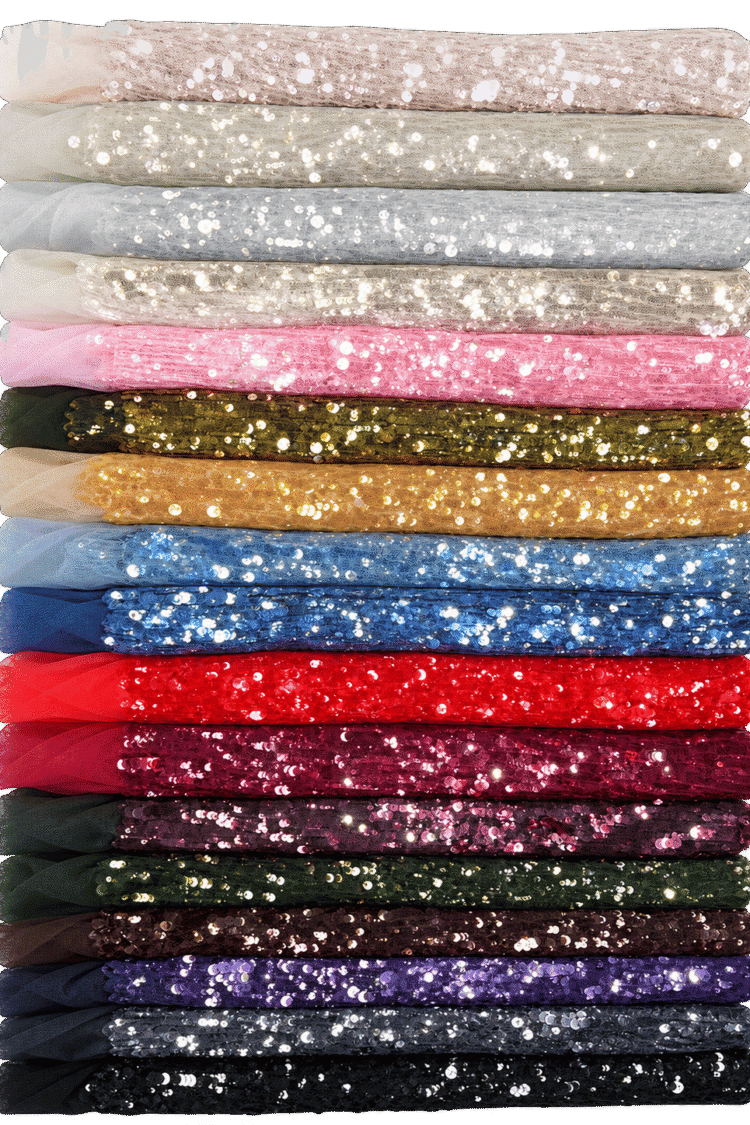 Alternative view of Fabric Sequin 02 Clava Textile Maison